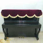 Khăn phủ đàn Piano cơ nhung đỏ đô