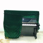 Khăn phủ đàn piano nhung xanh rêu, loại phủ lớn phủ nguyên cây đàn