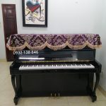 Khăn phủ đàn Piano cơ màu tím ,họa tiết Châu Âu