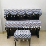 KHĂN PHỦ ĐÀN PIANO CƠ MẪU PHỦ TAM KHÚC SỌC KẺ BẮC ÂU