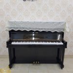 Khăn phủ đàn Piano mẫu ren trắng họa tiết hoa ren xanh