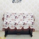 Khăn phủ đàn Piano mẫu lửng thêu hoa tua rua cao cấp