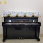Khăn phủ đàn Piano cơ mẫu phủ hoa xanh dương