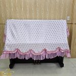Khăn phủ đàn Piano mẫu lửng hồng tim love