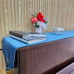 Khăn phủ nắp đàn Piano mẫu hiện đại xanh dương