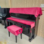 Khăn phủ đàn Piano mẫu tam cấp nhung đỏ