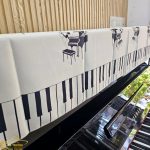 Khăn phủ đàn Piano họa tiết phím đàn